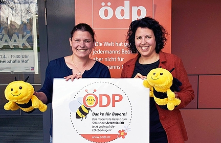 ÖDP-Landesvorsitzende Agnes Becker und ÖDP-Europaabgeordnete Manuela Ripa (Archivbild: ÖDP)